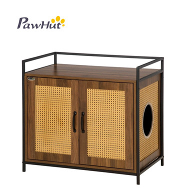 PawHut Hidden Litter Box Enclosure with Adjustable Partition product image
