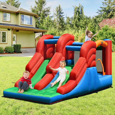 3-in-1 Dual Slides Jumping Castle Bouncer without Blower product image