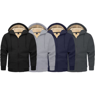 Men's Sherpa-Lined Full-Zip Hoodies (2-Pack) product image
