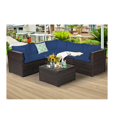 6-Piece Outdoor Patio Rattan Sectional Sofa Set product image