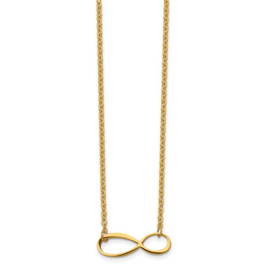 Stainless Steel Yellow IP-Plated Infinity Necklace  product image