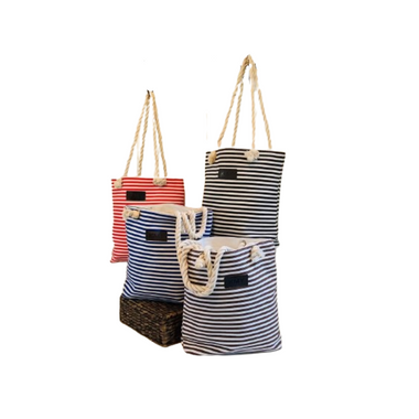 Striped Canvas Tote Bag product image