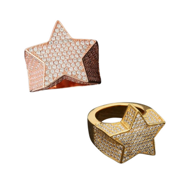 Hip Hop Luxury Iced Out Rhinestones Star Rings product image