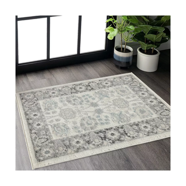 2 x 3-Foot Rectangular Contemporary Gray Accent Rug product image