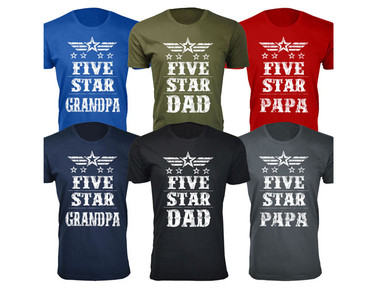 Men's Five Star Dad Grandpa T-shirts product image