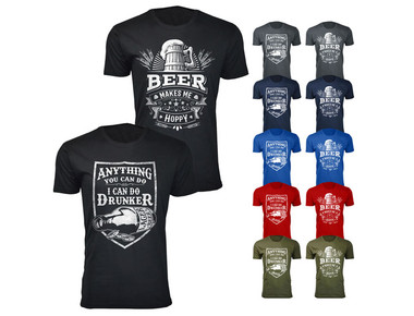 Men's 'Beer Makes Me Happy' T-shirt    product image