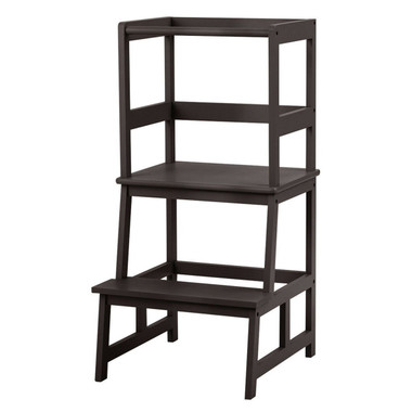 Wooden Kitchen Step Stool with Safety Rail  product image