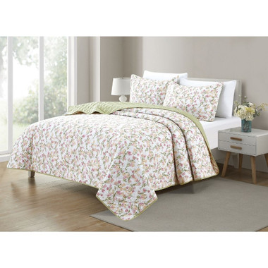 Bibb Home® 3-Piece Printed Reversible Quilt Set product image