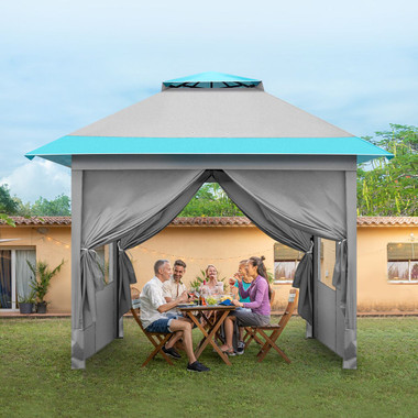 10' x 10' Outdoor Pop-Up Canopy with 4 Sidewalls product image