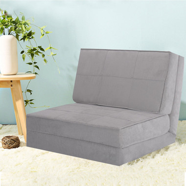 Costway Convertible Fold Down Chair Lounger Bed product image