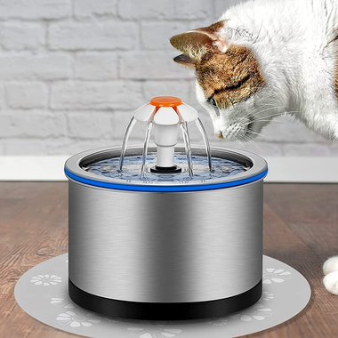 Stainless Steel Pet Water Fountain for Cats and Dogs product image