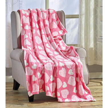 Noble House Heart-Themed Plush Throw Blanket product image
