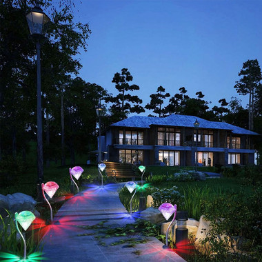 Solarek® Solar Diamond-Shape Garden Stake Light (4-Pack) product image
