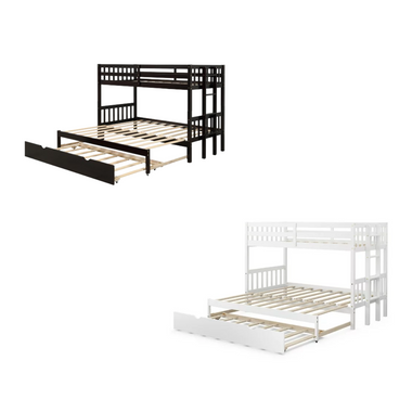 Costway Twin Pull-Out Bunk Bed with Trundle Ladder product image