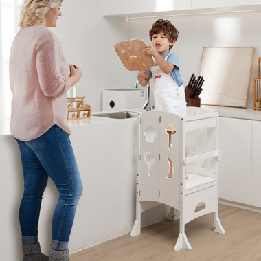 Toddler's Foldable Wooden Step Stool product image