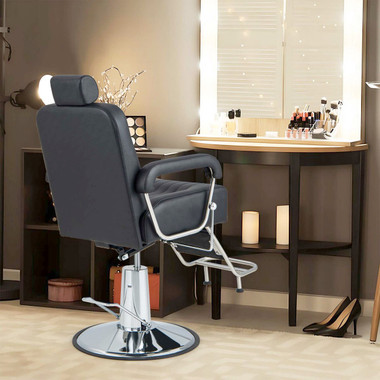 360° Swivel Hydraulic Barber Chair with Adjustable Headrest & Backrest product image