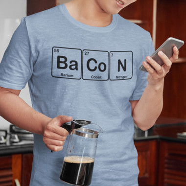 'I Like Bacon' Periodic Table Short Sleeve Graphic T-Shirt product image