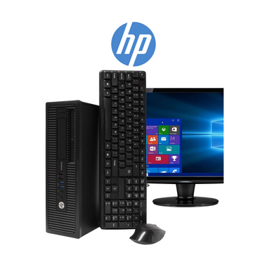 HP ProDesk 600G1 Desktop Intel i5 Quad-Core 8GB RAM 1TB HDD Win 10 19" LCD product image