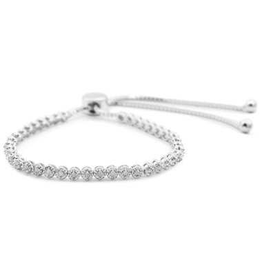 0.50CT Diamond Adjustable Bolo Slide Tennis Bracelet product image