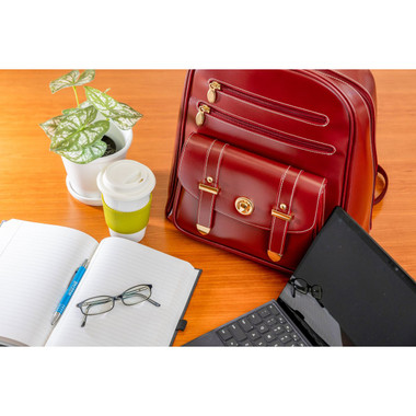 Robbins 11" Leather Business Laptop Tablet Backpack product image