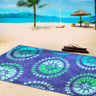 Spinning Wheels Oversized Cotton Beach Towel product image