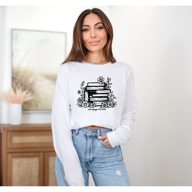 'Such a Good Girl' Books & Flowers Long Sleeve T-Shirt product image