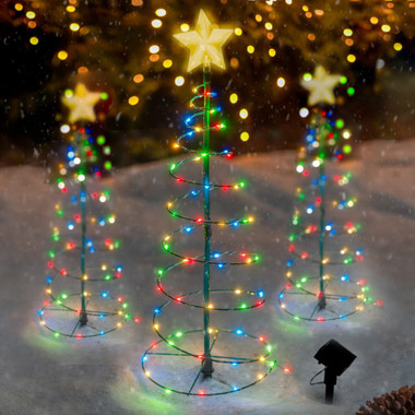 Merrylite™ Solar LED Metal Christmas Tree product image