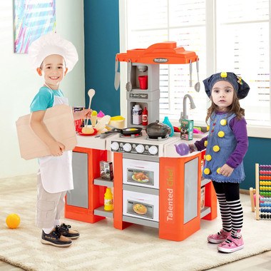 Kids' 67-Piece Play Kitchen Set with Food & Realistic Lights & Sounds product image