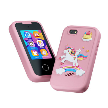 Smart Touch Screen Kids Phone Unicorn Gifts for Girls Age 6-8 with Dual Camera Music Game Learning Toy Phone Christmas Birthday Gifts for Girls product image