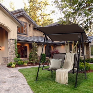 2-Seat Patio Swing with Adjustable Canopy product image