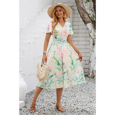 Women's Meadow Dreams Belted Midi Dress product image