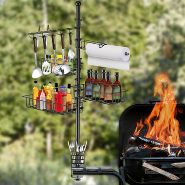 5-in-1 Outdoor BBQ Accessories Caddy Storage Rack product image