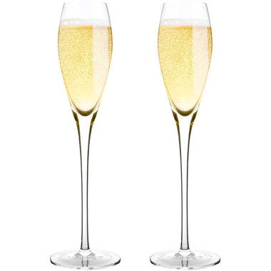 Bella Vino Hand Premium Blown Crystal Champagne Flutes (Set of 2) product image