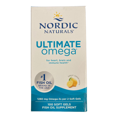 Nordic Naturals® Ultimate Omega, Lemon Flavor, 1280mg Fish Oil Softgels, 100 ct. product image