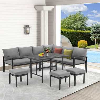 7-Piece Modular L-Shaped Sectional Sofa with Coffee Table product image
