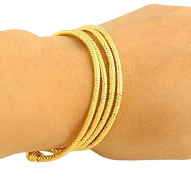 18K Yellow Gold Filled Coco Head Bangle (2-Pack) product image