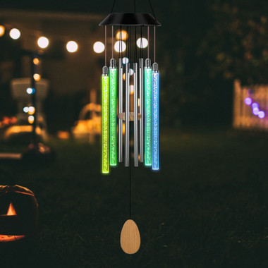 Solarek® Solar Wind Chime with Color-Changing Lights product image