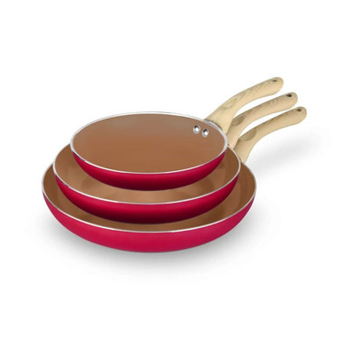 3-Piece Non-Stick Ceramic Fry Pan Set product image