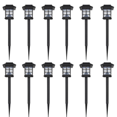 Outdoor Solar Lamp LED Light Set 12 pcs with Spike 3.4"x3.4"x15" product image
