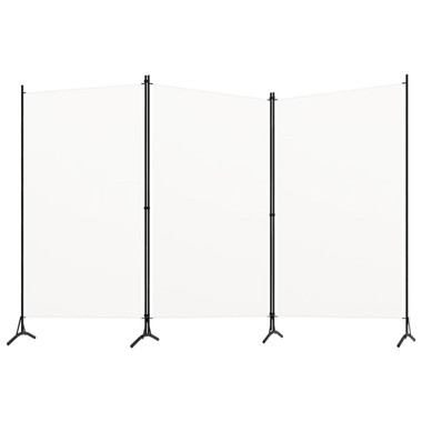 3-Panel Room Divider White 102.4"x70.9" Fabric product image