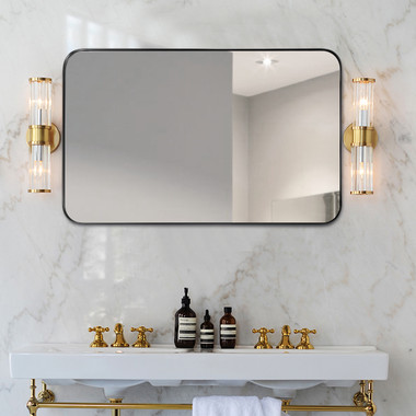 32 x 20-Inch Metal Frame Wall-Mounted Rectangle Mirror product image 32 x 20-Inch Metal Frame Wall-Mounted Rectangle Mirror product image