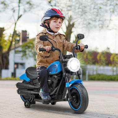 6V Kids' Electric Motorcycle with Training Wheels product image