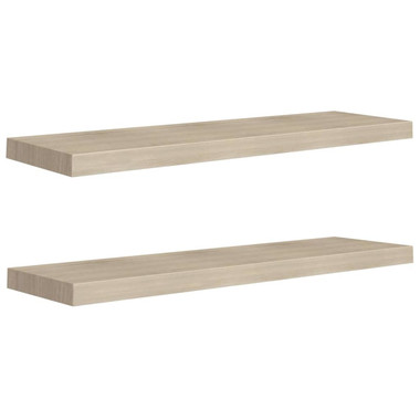 Floating Wall Shelves 2 pcs Oak 35.4"x9.3"x1.5" MDF product image