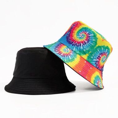 Unisex Reversible Tie-Dye Solid Bucket Hat product image