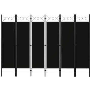 6-Panel Room Divider Black 94.5"x70.9" product image