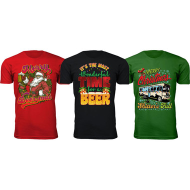 Men's Christmas Spirit Crew Neck T-Shirts product image