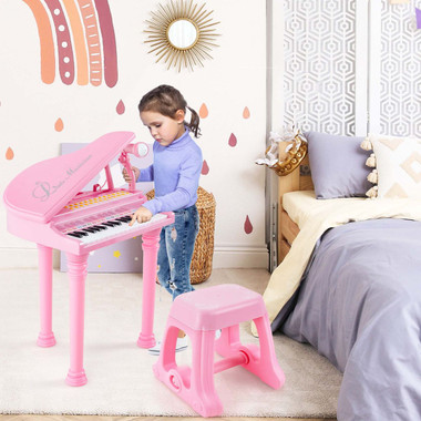 Kids' 31-Key Keyboard with Stool & Piano Lid product image