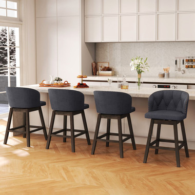 Counter-Height Fabric-Upholstered Bar Stools (Set of 2 or 4) product image