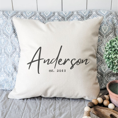 Personalized Family Established Pillow Cover product image