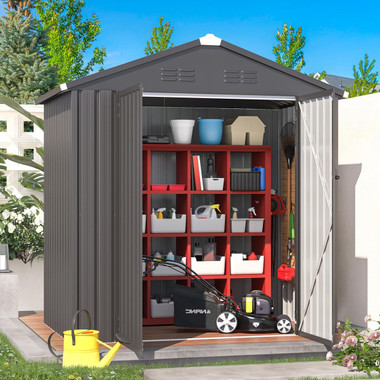 6' x 4' Metal Storage Shed with Lockable Doors product image